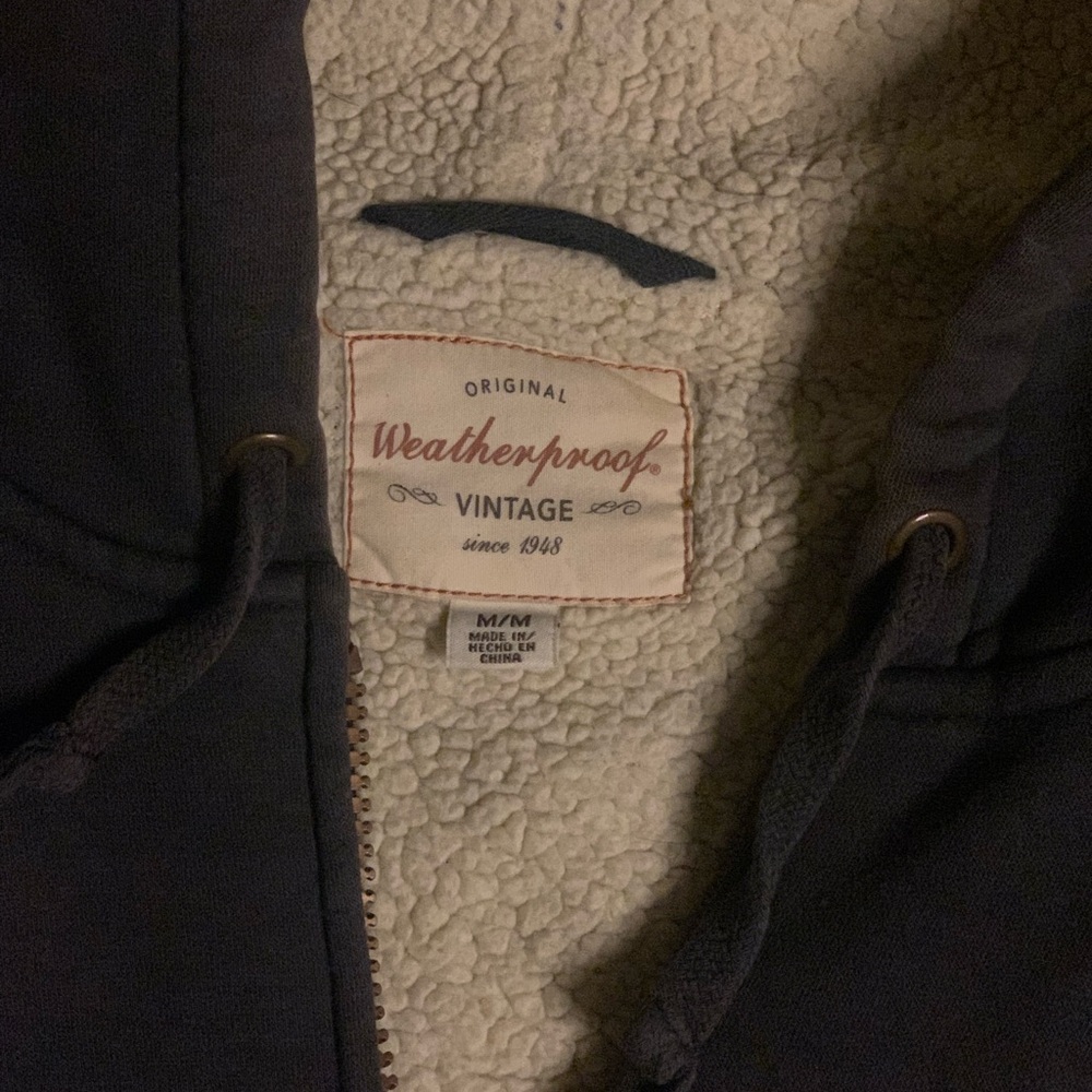 Weatherproof Vintage Men's Dark Gray Lined Hoodie